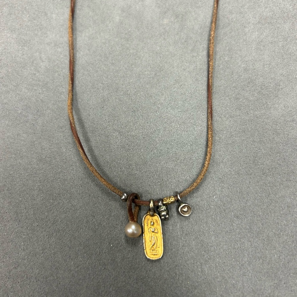 Wendy Mignot Pearl & Charm Necklace